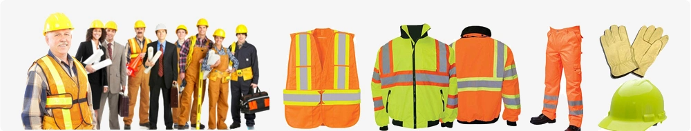 Factory Hot Sale Style Neon Yellow T/C Long Jacket with LED Reflective