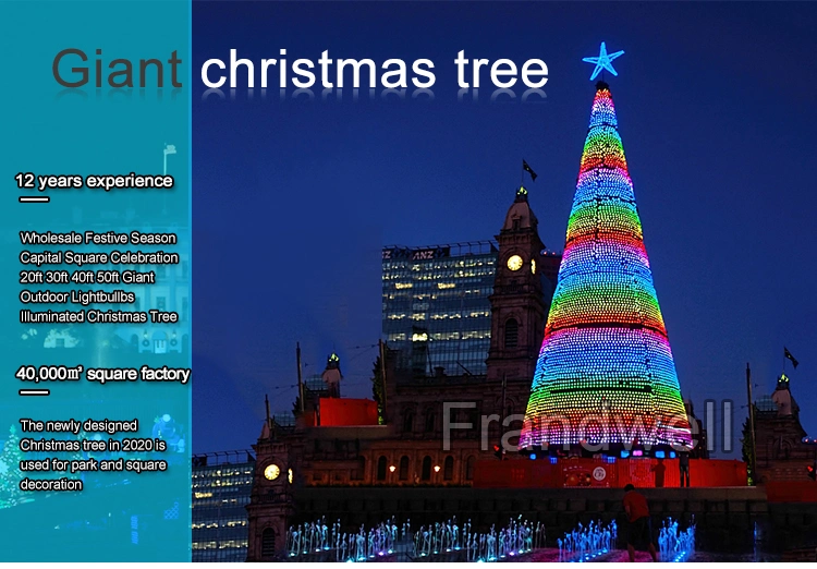 Wholesale Christmas Decoration LED Lighting Giant Artificial Big Christmas Tree