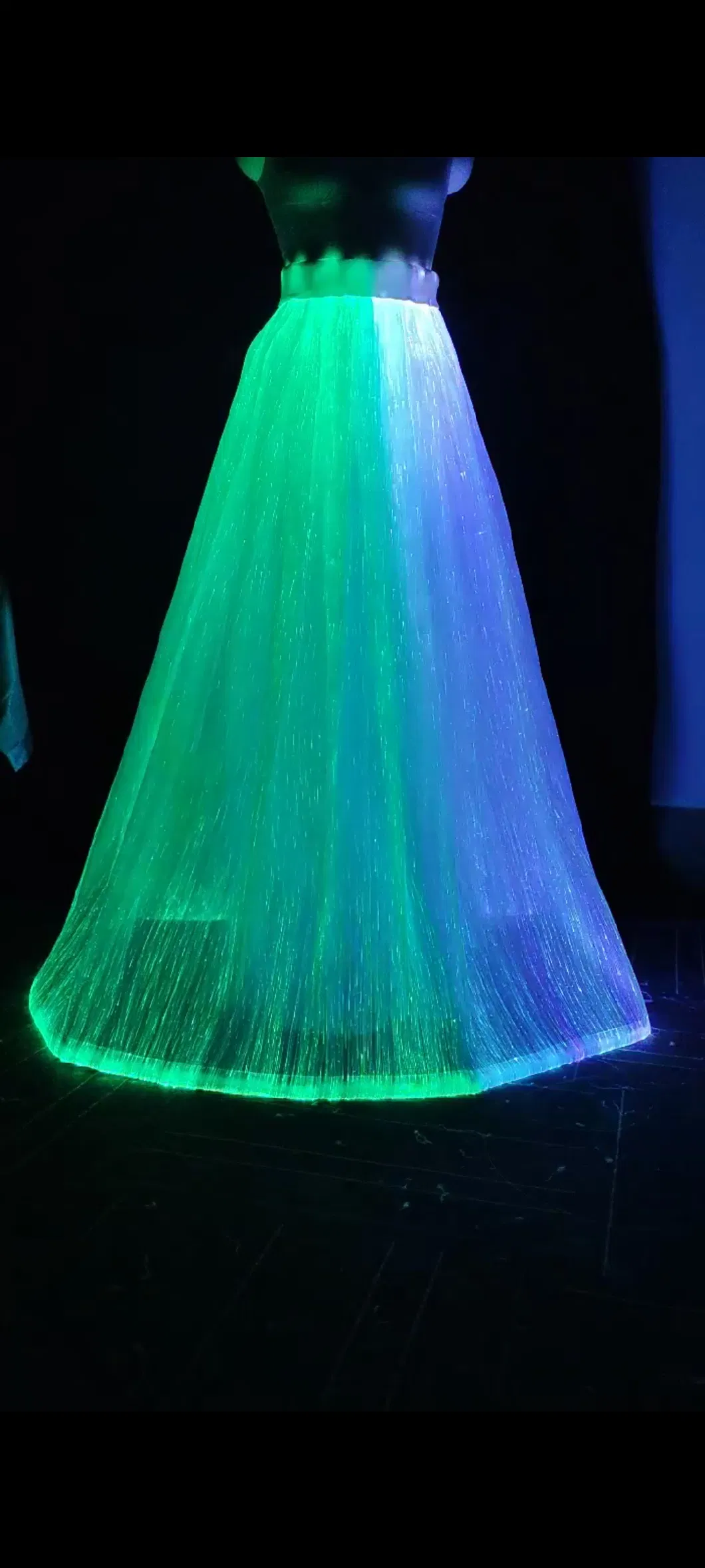 New Fashion Light up Dazzling Rainbow Fashion Skirts Glow in The Dark Sexy Skirts