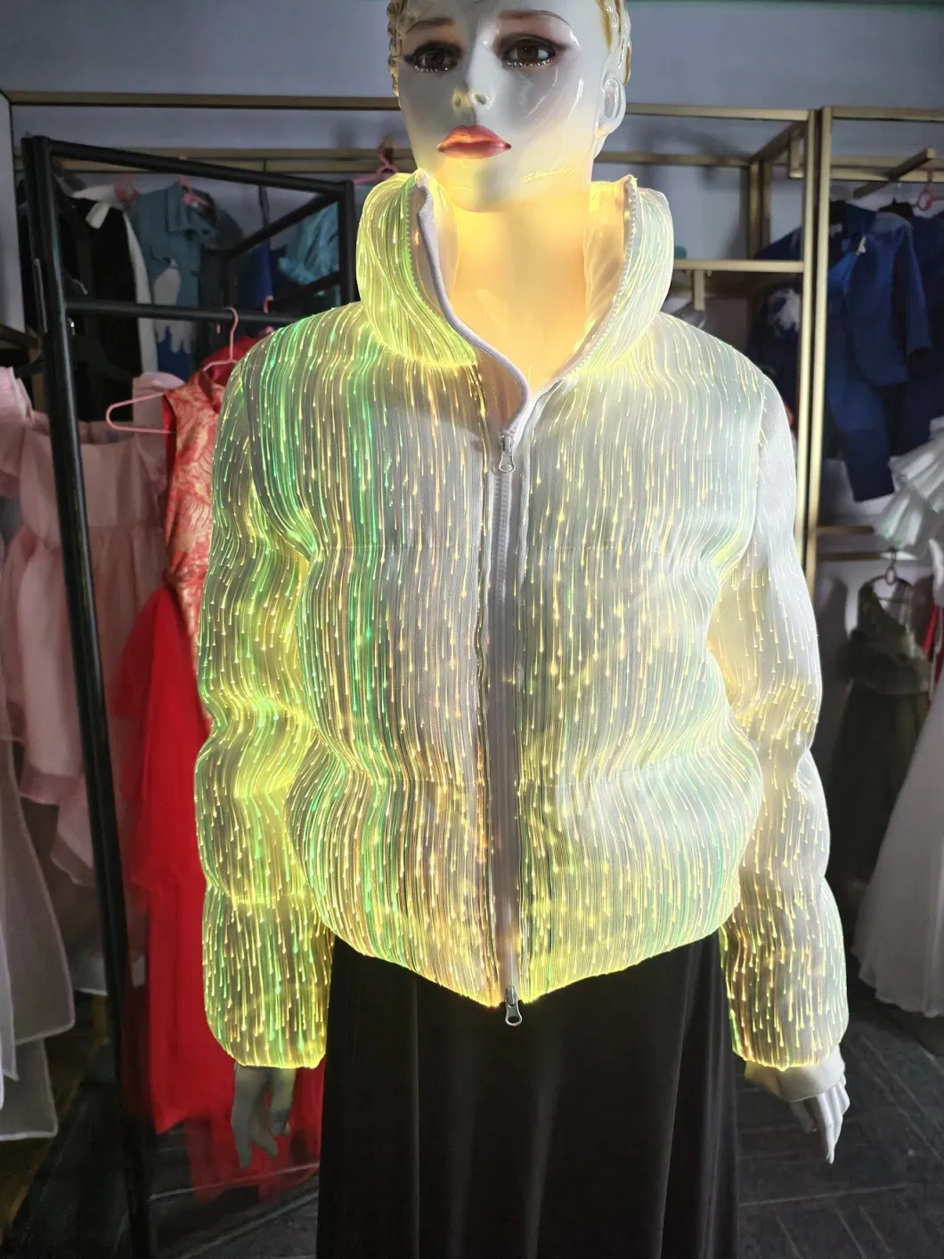 Glow in The Dark Luminous Fiber Optic Clothes