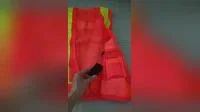 Gilet per indumenti di sicurezza stradale con luce lampeggiante a LED in poliestere ad alta visibilità per la corsa notturna